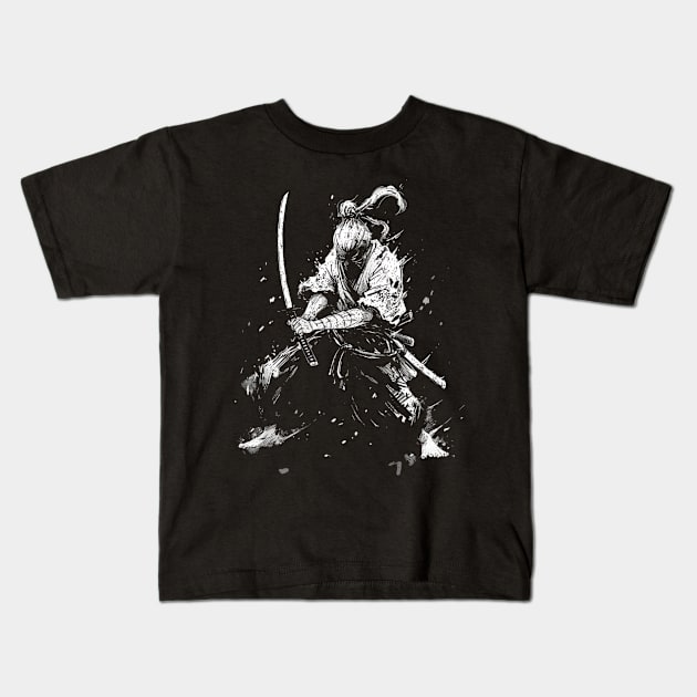 Samurai Japanese Vintage Kids T-Shirt by Trippycollage